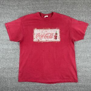 Vintage Coca-Cola‎ Bottle T-Shirt Men's XL Red Soda Promo Streetwear Casual 90s